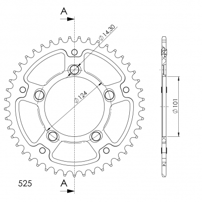 Pin Supersprox Stealth KTM RC8 1190