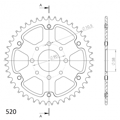 Supersprox Stealth couronne dente KTM Duke 125