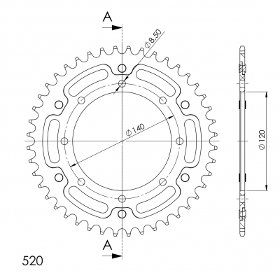 Supersprox Stealth sprocket Kawasaki W800