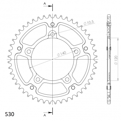 Supersprox Stealth sprocket Triumph Tiger Sport