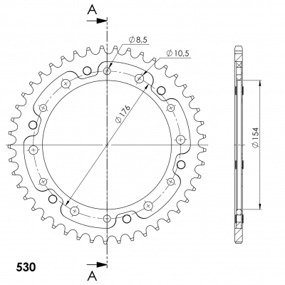 Supersprox Stealth sprocket Honda VFR 800 F