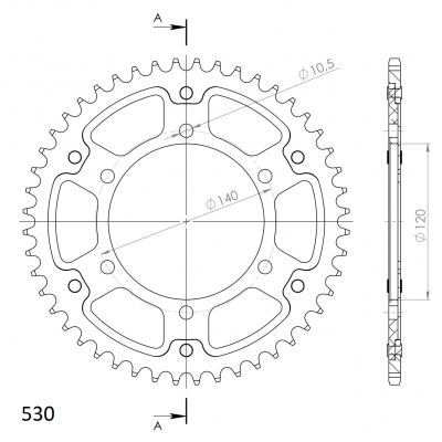 Supersprox Stealth sprocket Kawasaki ZZR 600