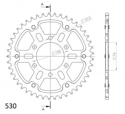 Supersprox Stealth Couronne dente Suzuki GSX 750