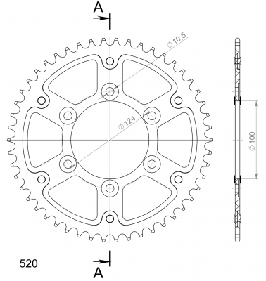 Supersprox Stealth sprocket Ducati Monster 800