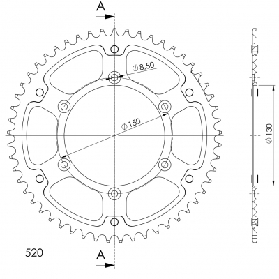 Supersprox Stealth sprocket Yamaha WR 250 F