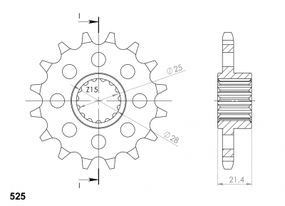 Supersprox sprocket Aprilia Shiver 750