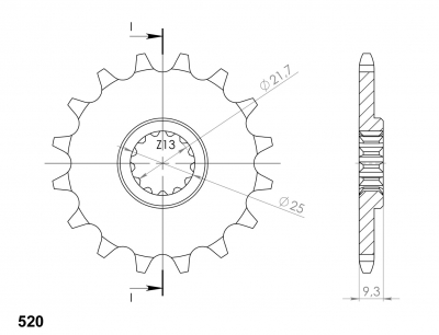 Supersprox sprocket Kawasaki Ninja 300R