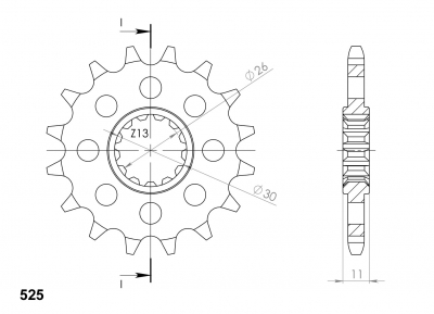 Supersprox sprocket Yamaha FZ8 Fazer