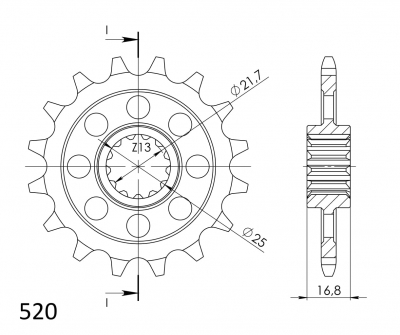 Supersprox sprocket Honda NC 750 S