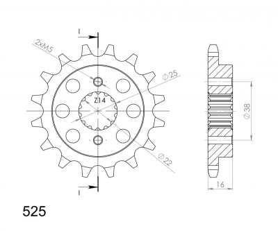 Supersprox sprocket Ducati Hypermotard 796
