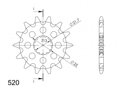 Supersprox sprocket Suzuki GSX-S 1000 F