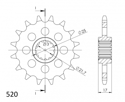 Supersprox sprocket Honda CMX 500 Rebel