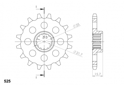 Supersprox sprocket Suzuki SV 650 S