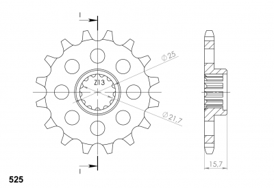 Supersprox sprocket Suzuki SV 650 S