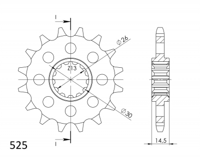 Supersprox sprocket Honda CB 1000 R