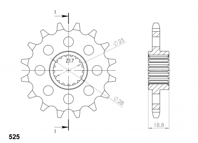 Supersprox sprocket BMW F 750 GS