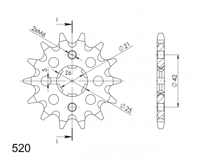 Supersprox sprocket Kawasaki KX 500