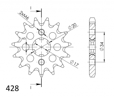 Supersprox sprocket Honda CBF 125