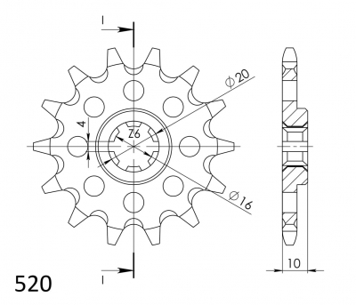 Supersprox sprocket Husqvarna Motocross CR 125