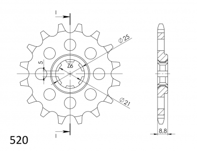 Supersprox sprocket Husqvarna CR 250