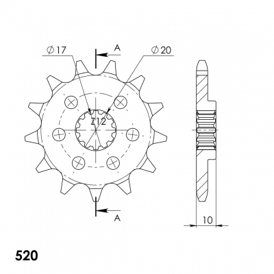 Supersprox sprocket Husqvarna WR 125
