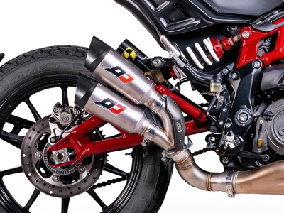 Auspuff QD Twin Titan Gunshot Indian FTR 1200 S