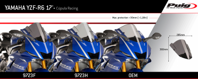 Puig Racing Vindruta Yamaha R7