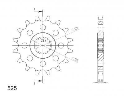 Supersprox sprocket Benelli BN 752S