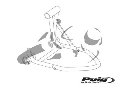 Caballete trasero Puig para basculante monobrazo BMW R 1200 RT