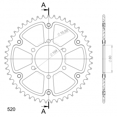 Supersprox Stealth sprocket Kawasaki ER-6F