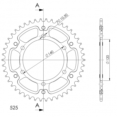 Supersprox Stealth sprocket Kawasaki Zephyr 750