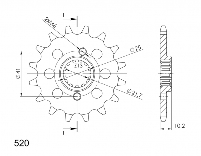 Supersprox sprocket Honda FMX 650