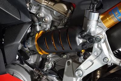 Copri ammortizzatore piccolo in carbonio Ilmberger Ducati Panigale 899