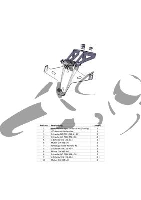 Hllare fr registreringsskylt Yamaha R1