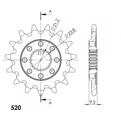 Supersprox sprocket Honda CRF 450 R