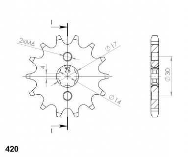 Supersprox sprocket Kawasaki KLX 110R