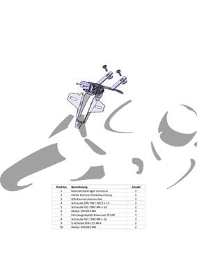 Soporte de matrcula Kawasaki Ninja ZX-10R