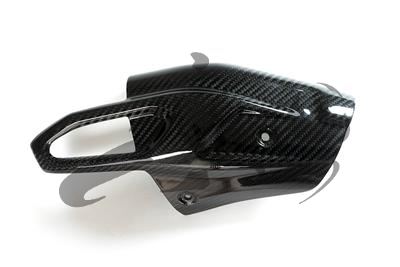 Carbon Ilmberger uitlaat hitteschild aan de voorkant van de demper BMW S 1000 XR