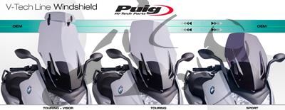 Puig scooter windshield V-Tech Sport Kymco Xciting 500i