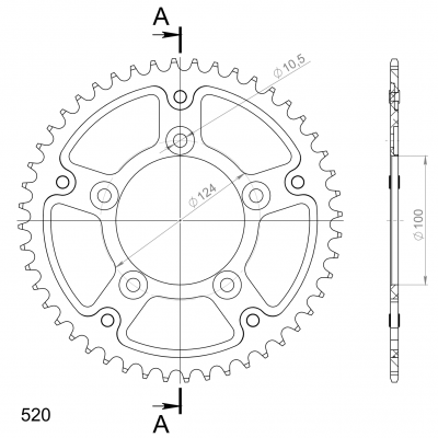 Supersprox Stealth sprocket Ducati Scrambler Icon