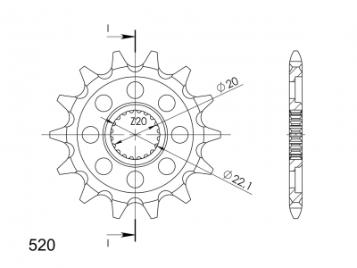 Supersprox sprocket Yamaha Motocross YZ 125