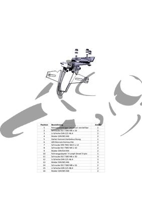 Support de plaque Triumph Daytona 675