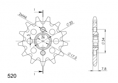 Supersprox sprocket Honda XL 125 V