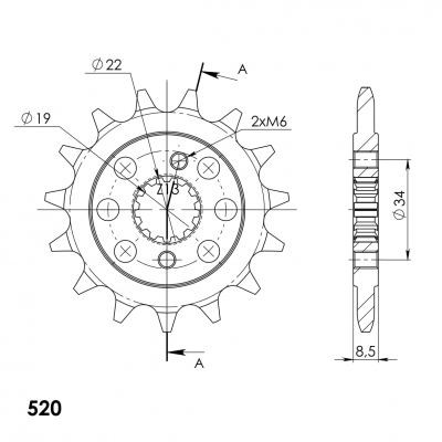 Supersprox sprocket Husqvarna 401 Vitpilen