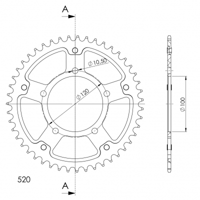 Supersprox Stealth sprocket Aprilia RS 660