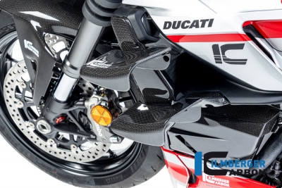 Set coperchio radiatore acqua in carbonio Ducati Streetfighter V2