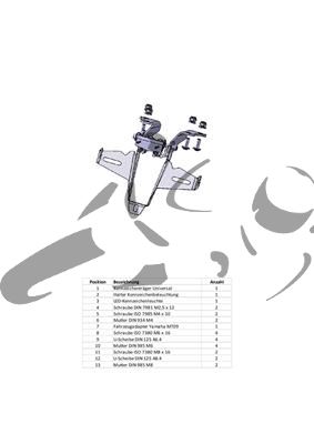 Soporte de matrcula Yamaha MT-07