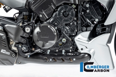 Carbone Ilmberger protge chaleur dchappement coude Ducati Diavel V4