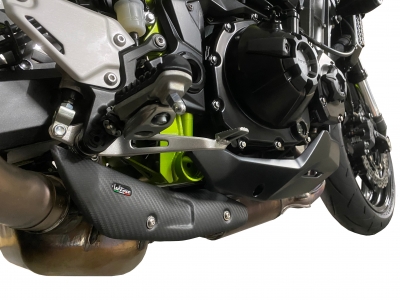 Echappement Leo Vince carbone protection thermique Kawasaki Z900