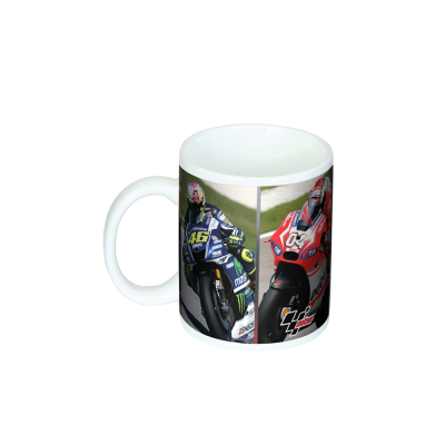 MotoGP Kaffee Tasse Rossi, Dovi, Marquez und Lorenzo